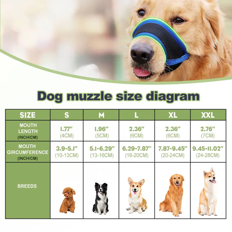 Pet Muzzle Dog Muzzle Anti Biting Barking and Chewing