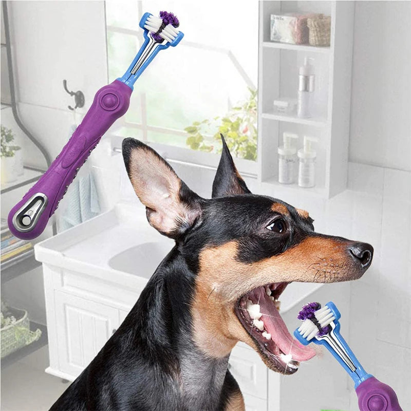 Three Sided Pet Toothbrush For Dogs And Cats