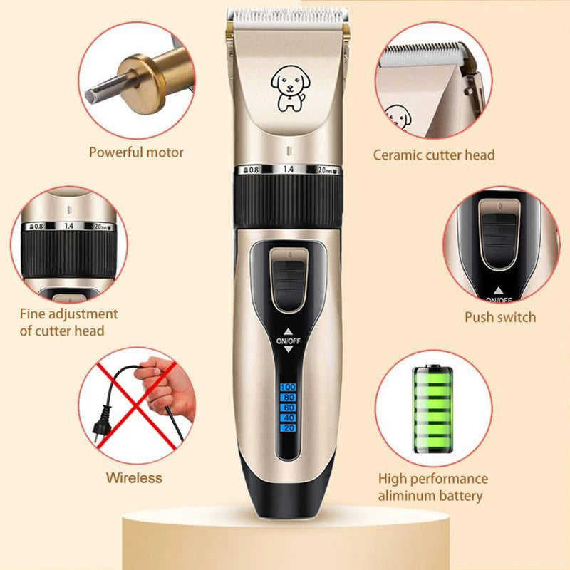 Cordless Rechargeable Dog Hair Clippers