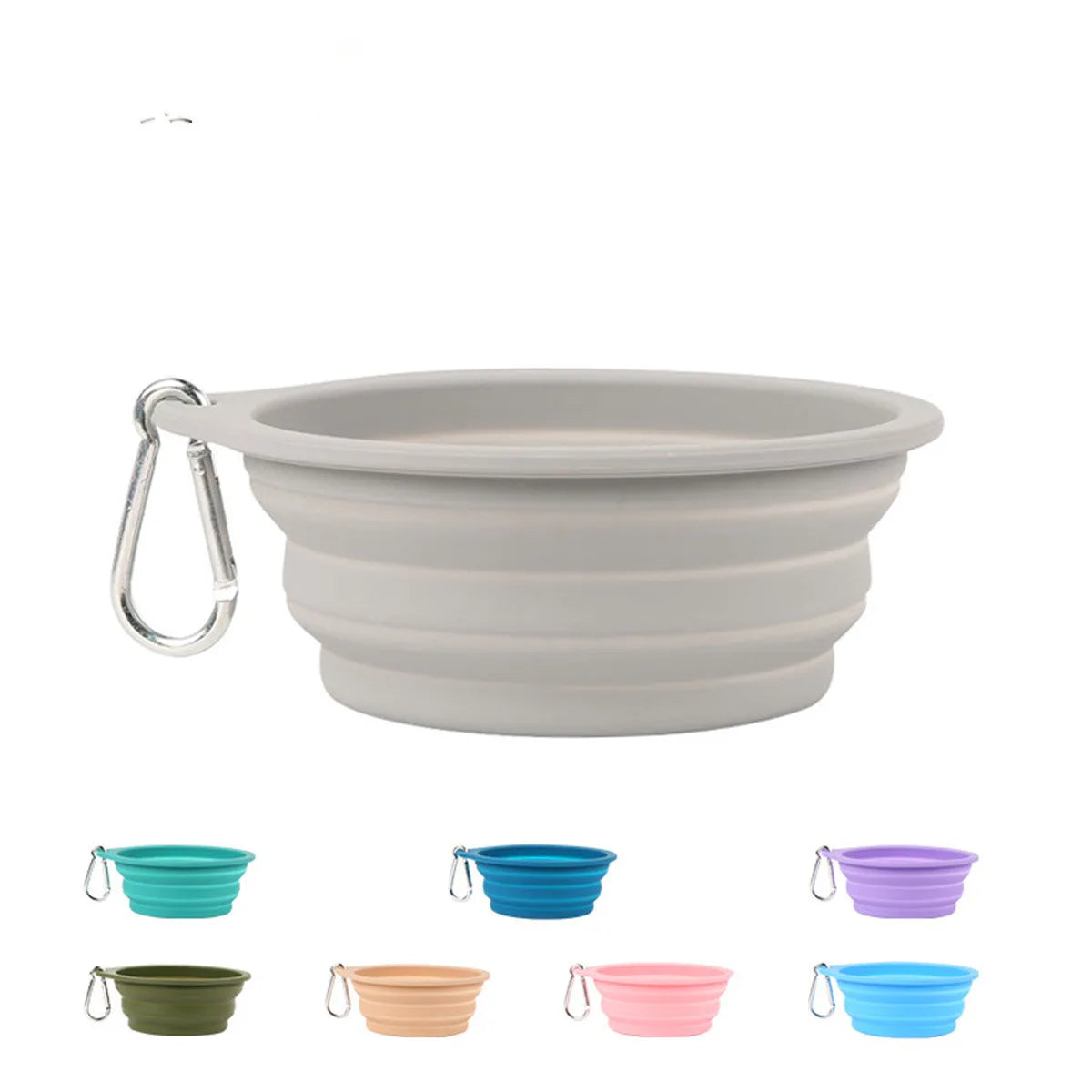 Collapsible Silicone Dog Bowl - Portable Travel Feeder