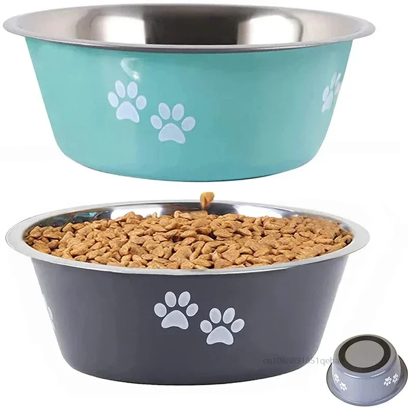 Non-Slip Stainless Steel Dog Bowls for Pets